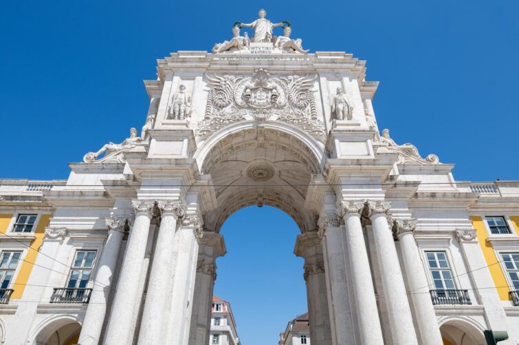 L'Arc de triomphe de la rue Augusta à Lisbonne