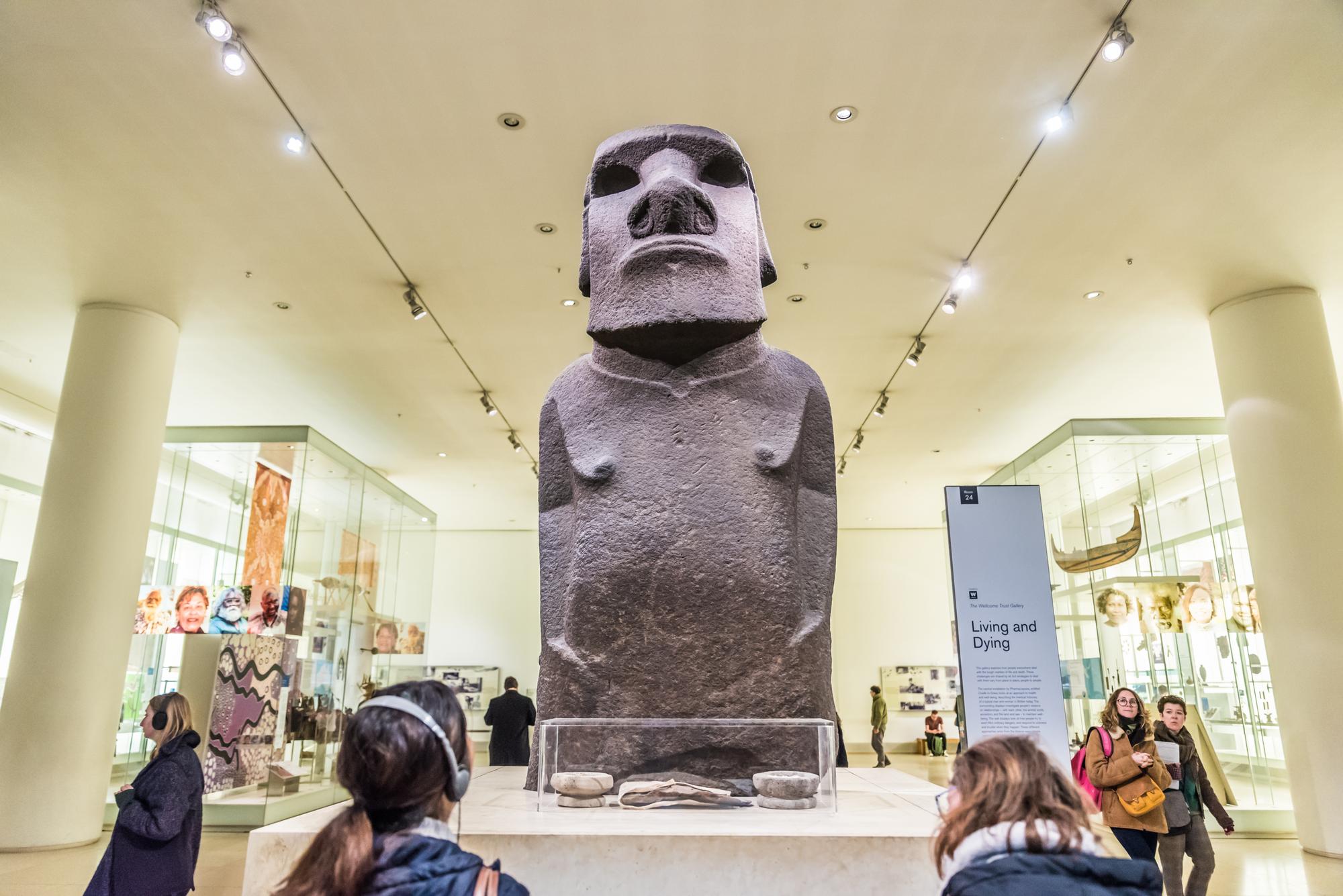 Statue île de Pâques au British Museum de Londres
