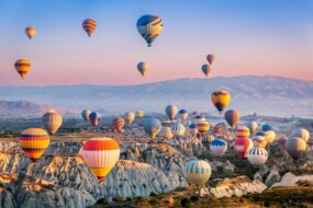 Vol en en montgolfière au dessus de la Cappadoce
