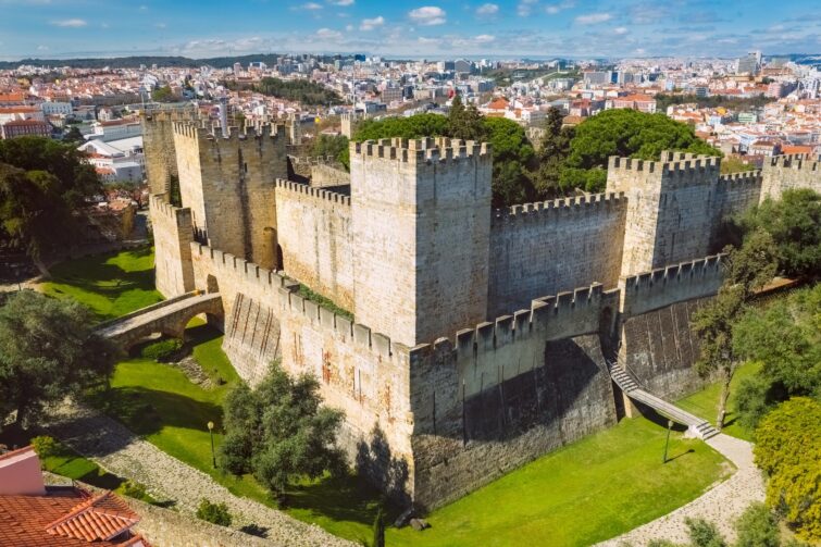 Vue aérienne du Château Saint-Georges, Lisbonne