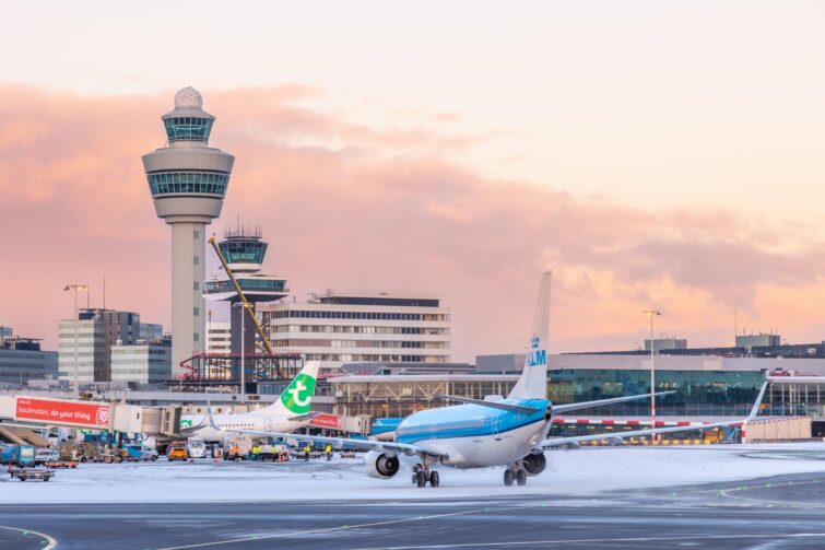Aéroport Schiphol à Amsterdam
