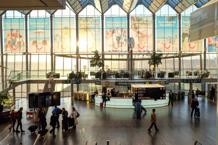 Aéroport d'Arlanda à Stockholm en Suède