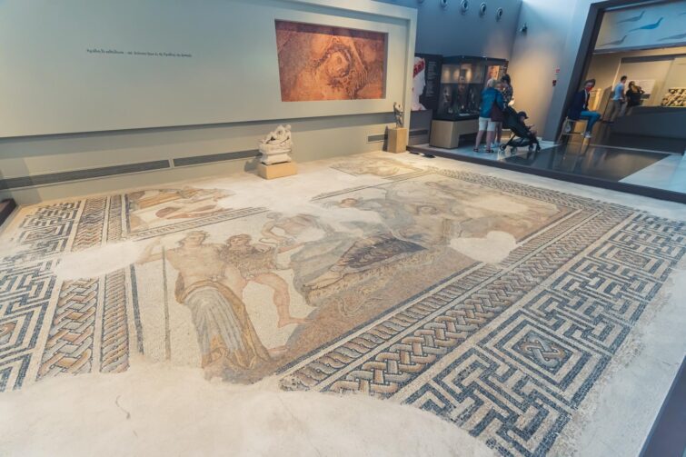 Ancient artifact on display at the Archaeological Museum in Thessaloniki, Greece