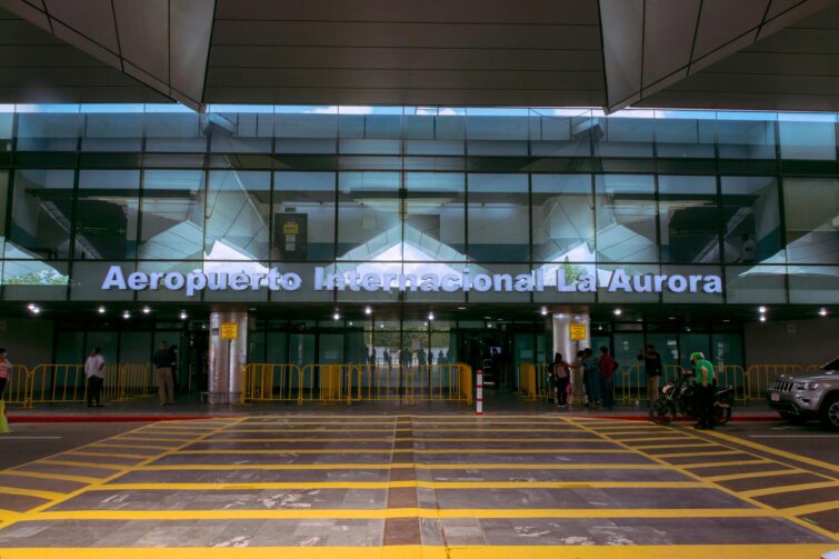 Entrée de l'aéroport La Aurora à Guatemala City