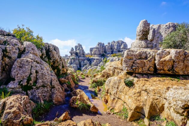 Formations rocheuses dans le Torcal de Antequera