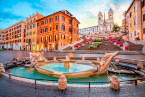 La Place d'Espagne à Rome, Italie