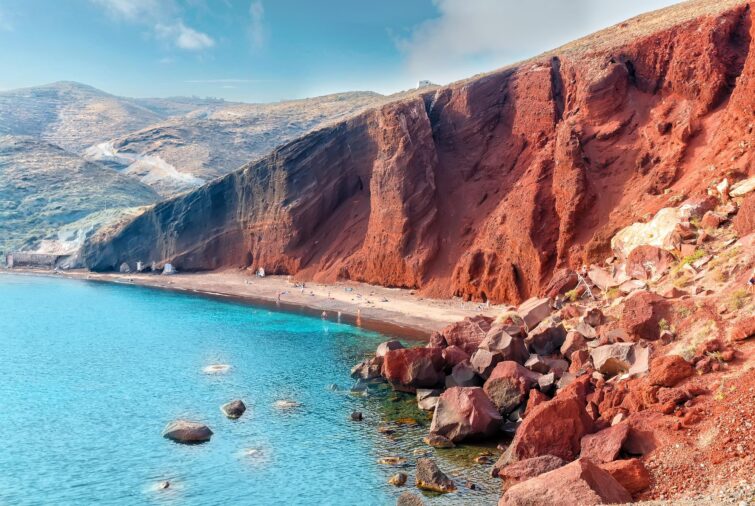 La Plage Rouge de Santorin en Grèce