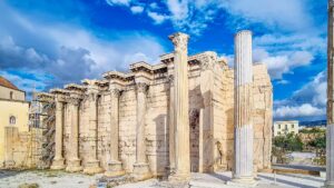 La bibliothèque d'Hadrien à Athènes, Grèce