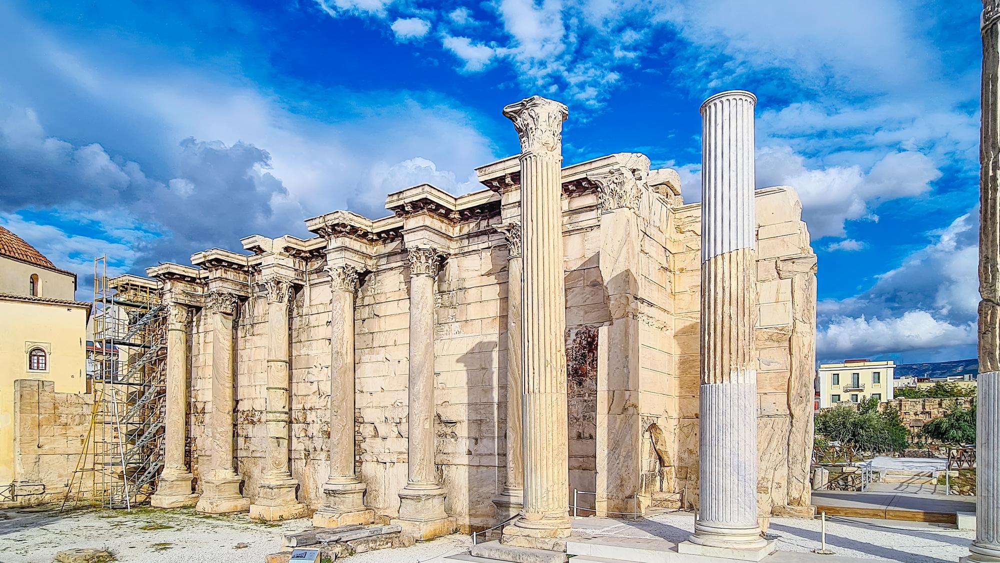 La bibliothèque d'Hadrien à Athènes, Grèce