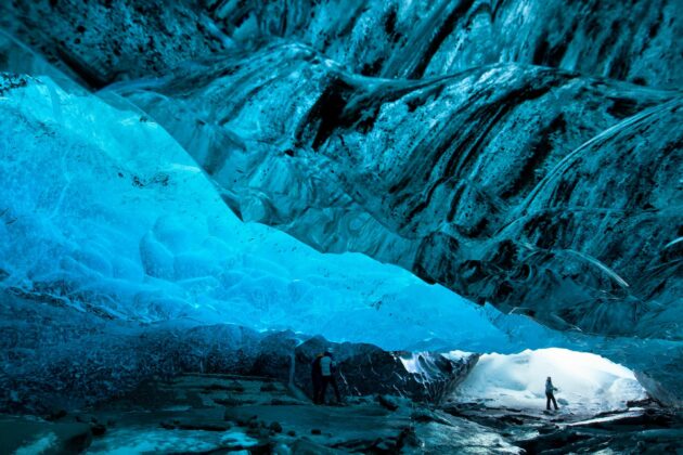 La grotte de glace de Skaftafell en Islande