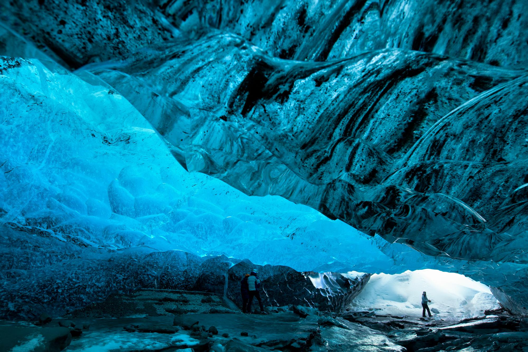 La grotte de glace de Skaftafell en Islande