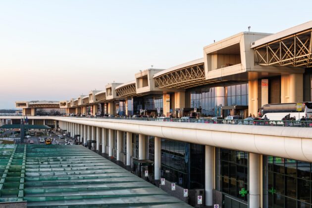 L'aéroport Malpensa à Milan en Italie