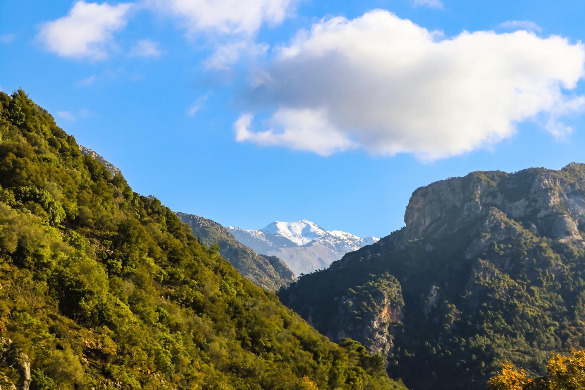 Le Mont Taygète dans le Péloponnèse en Grèce