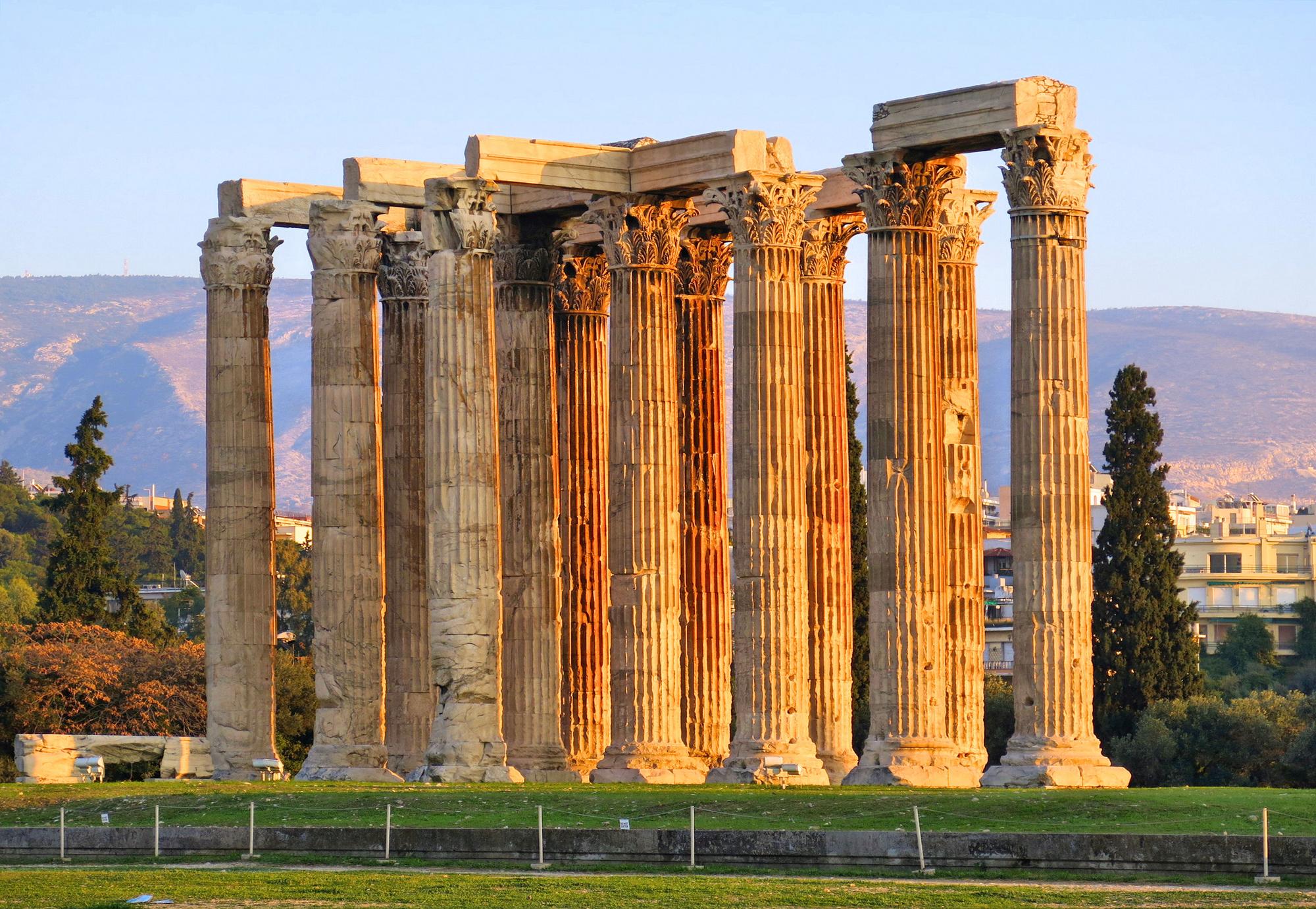 Le Temple de Zeus Olympien à Athènes, Grèce