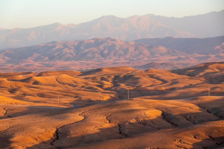 Le désert d'Agafay près de Marrakech, Maroc