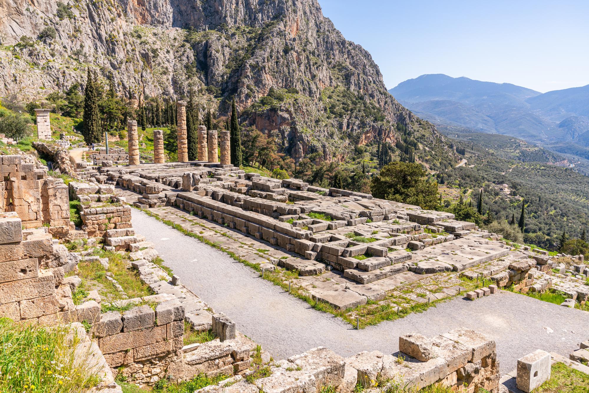 Le site archéologique de Delphes en Grèce