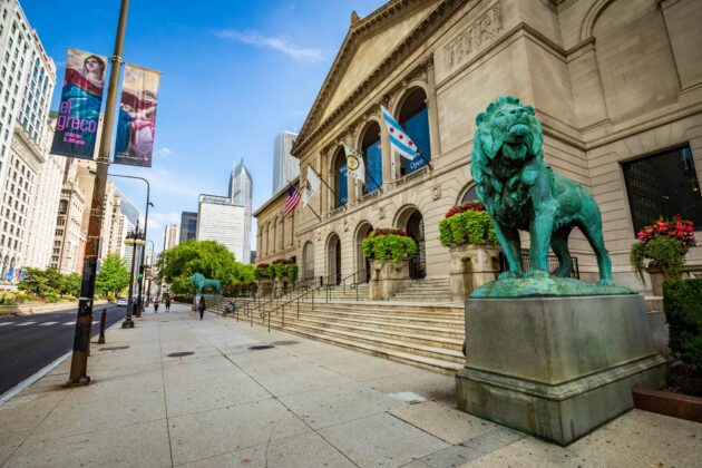 L'entrée de l'Art Institute of Chicago