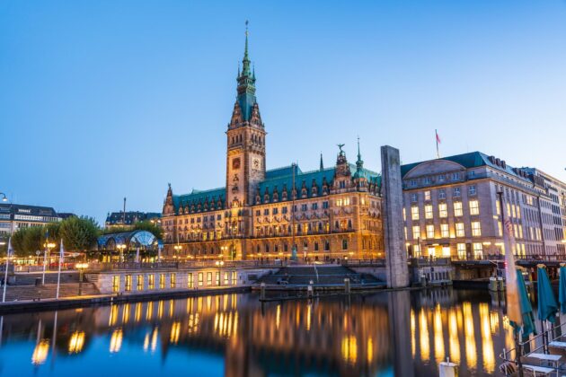 Mairie historique de la ville hanséatique de Hambourg en Allemagne
