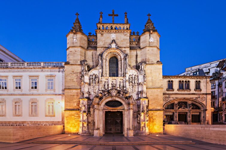 Monastère Sainte-Croix de Coimbra, Portugal, vue extérieure de l'architecture historique