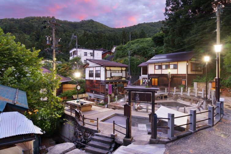 Onsen historiques de Nozawa au Japon avec bains thermaux naturels et ambiance paisible