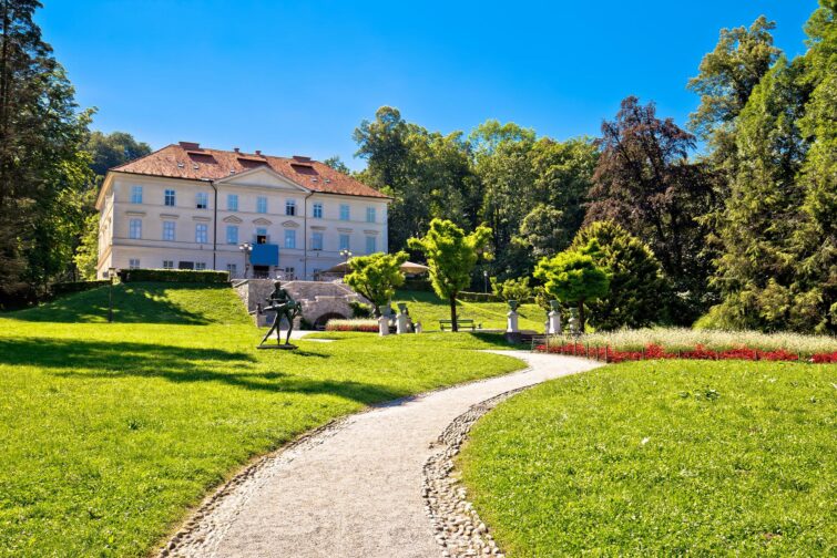 Paysage du Parc Tivoli à Ljubljana en Slovénie