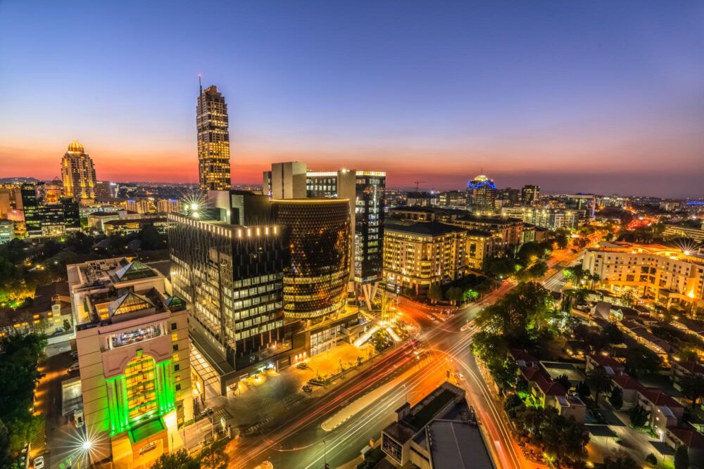 Sandton dans le nord de Johannesburg