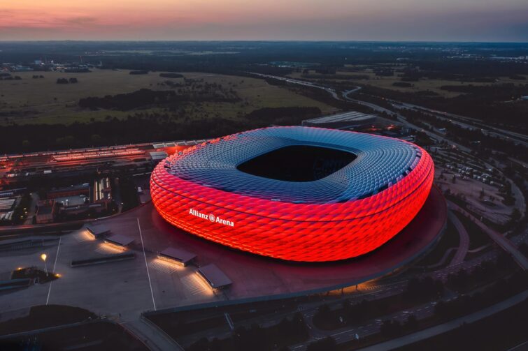 Stade Allianz Arena du Bayern Munich à Munich, Allemagne