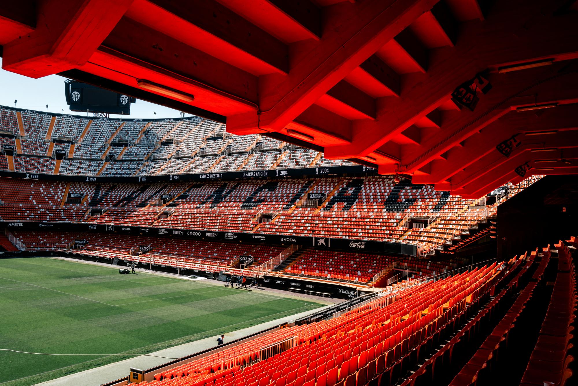 Stade Mestalla du FC Valence, Espagne
