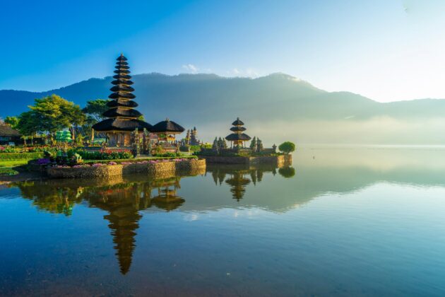 Temple Ulun Danu Lac Bratan à Bedugul, Bali