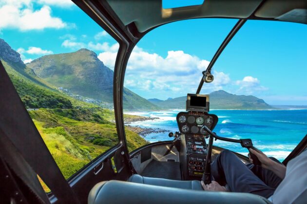 Vol en hélicoptère au Cap, Le Cap, AFrique du sud