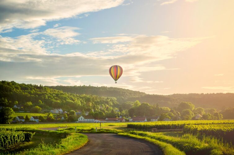 Vol en montgolfière, Châteaux de la Loire