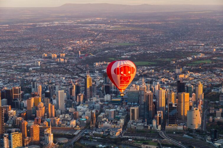 Vol en montgolfière à Melbourne, Australie
