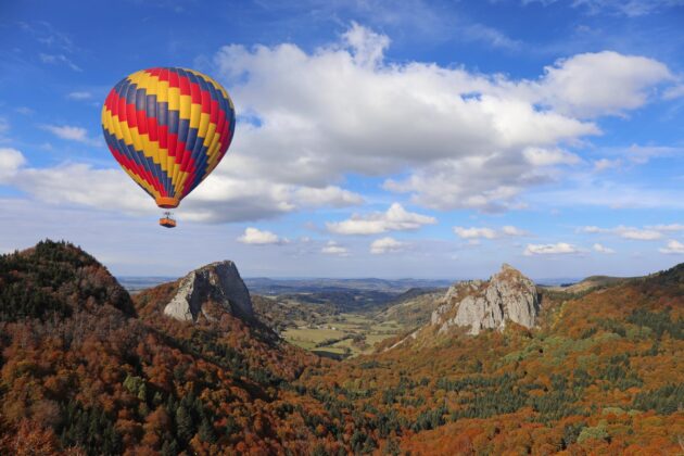 Vol en montgolfière des volcans d'Auvergne