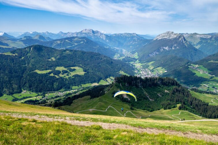 Vol en parapente au Grand-Bornand en Haute-Savoie