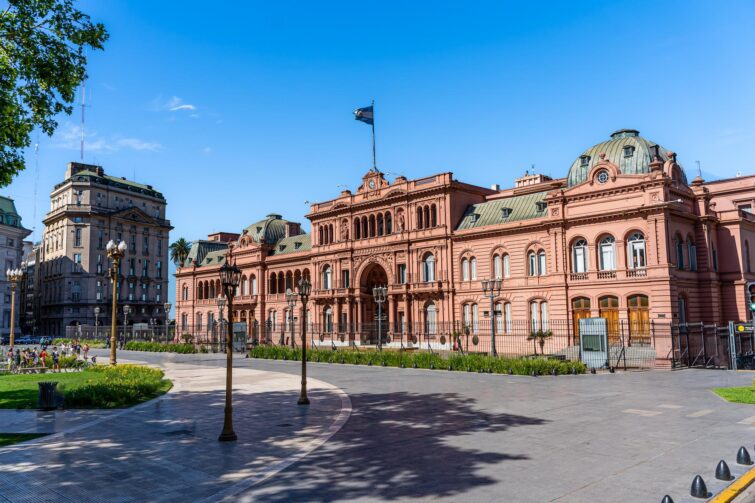 Vue aérienne de la Plaza de Mayo à Buenos Aires