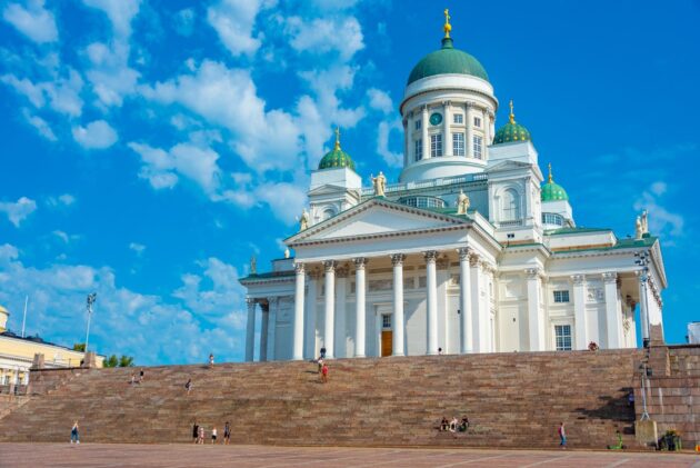 Vue sur la cathédrale d'Helsinki, Finlande