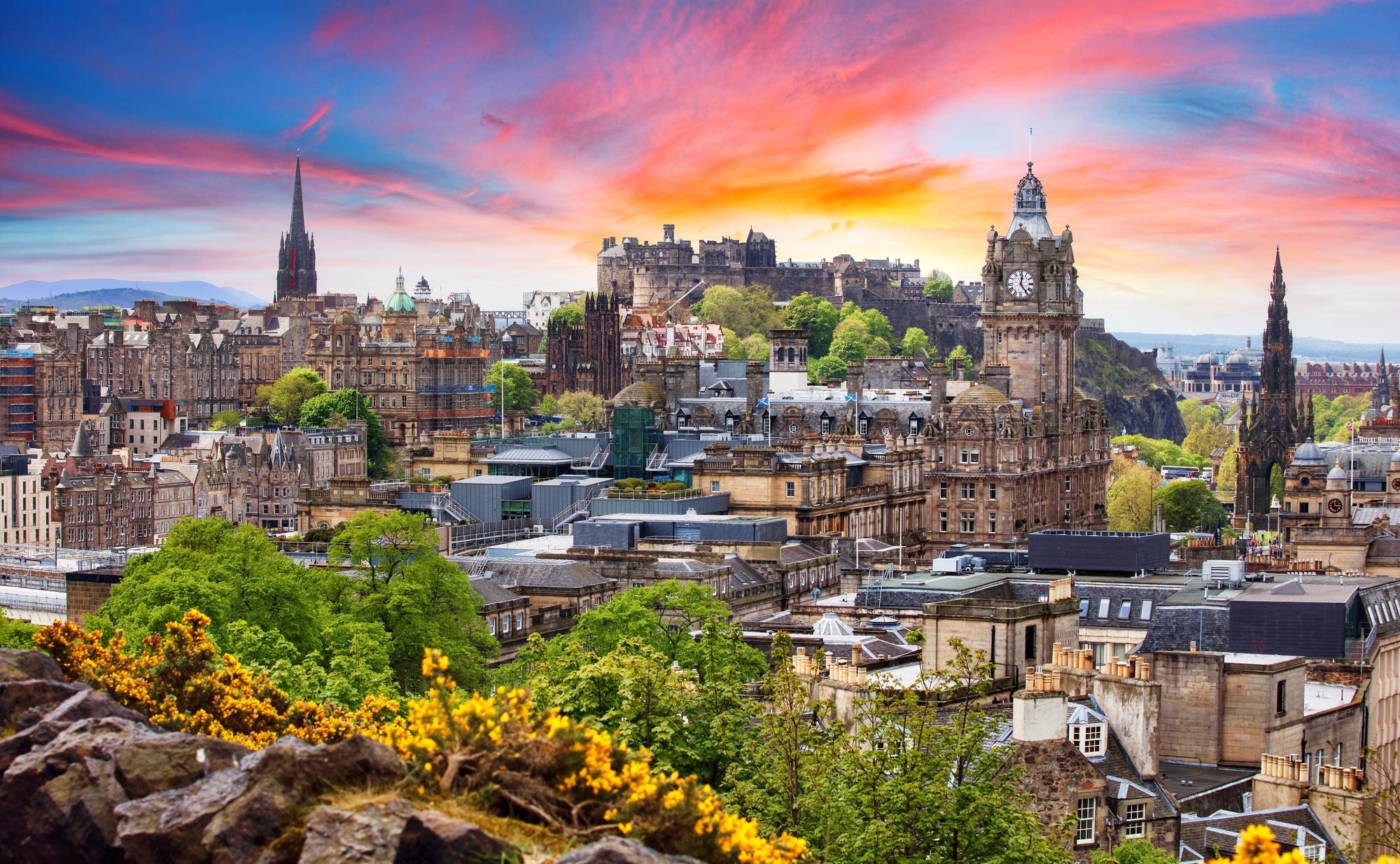Vue sur la ville d'Edimbourg