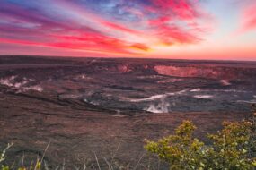 Vue sur le Kilauea dans le Parc national des volcans d'Hawaï