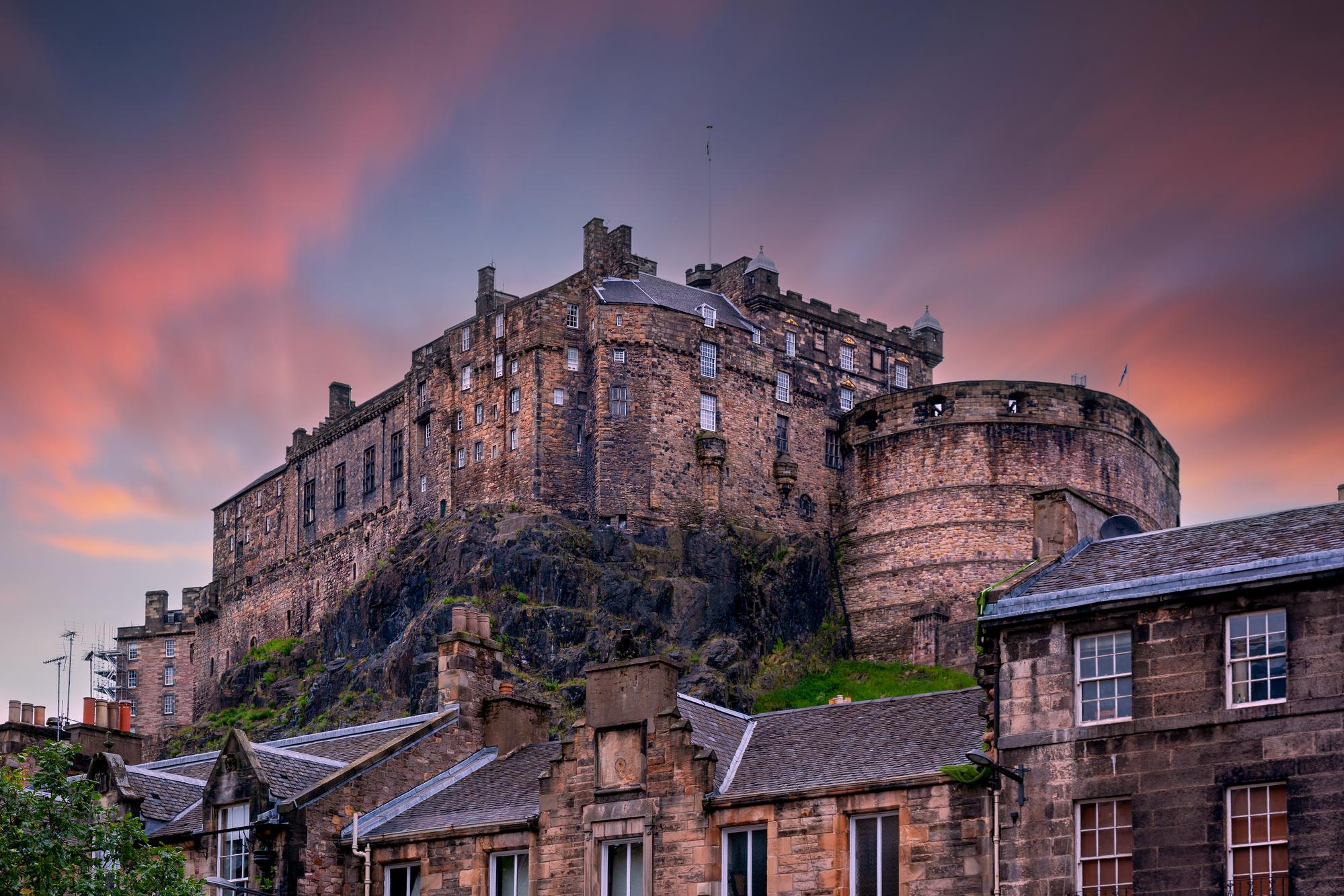 Vue sur le château d'Edimbourg