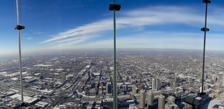vue depuis le skydeck à Chicago