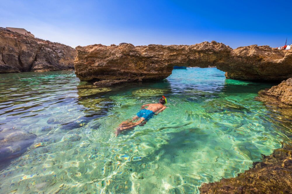 Blue Lagoon à Comino, Malte