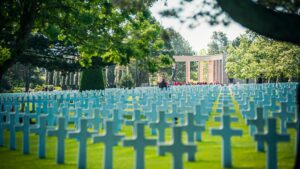 Cimetière américain d'Omaha Beach en Normandie, France