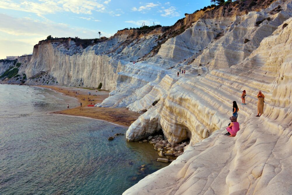 Coucher de soleil sur la Scala dei Turchi