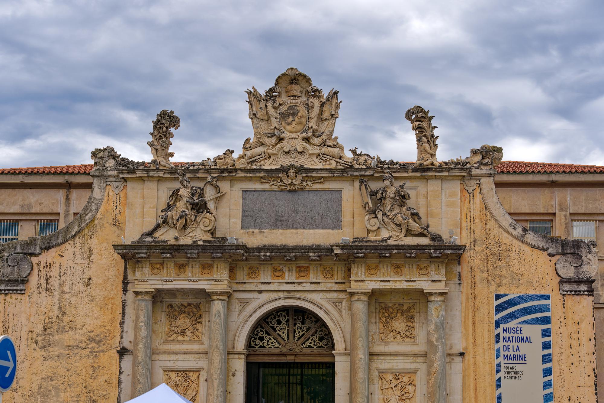 Détails du bâtiment du musée national de la marine à Toulon