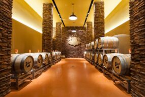 Fûts de bière dans la cave de la brasserie Stiegl à Salzbourg