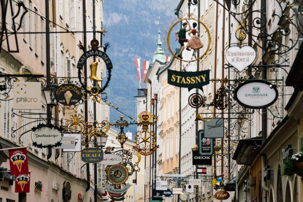 Getreidegasse vieille ville de Salzbourg