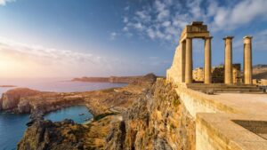 L'Acropole de Lindos à Rhodes, Grèce