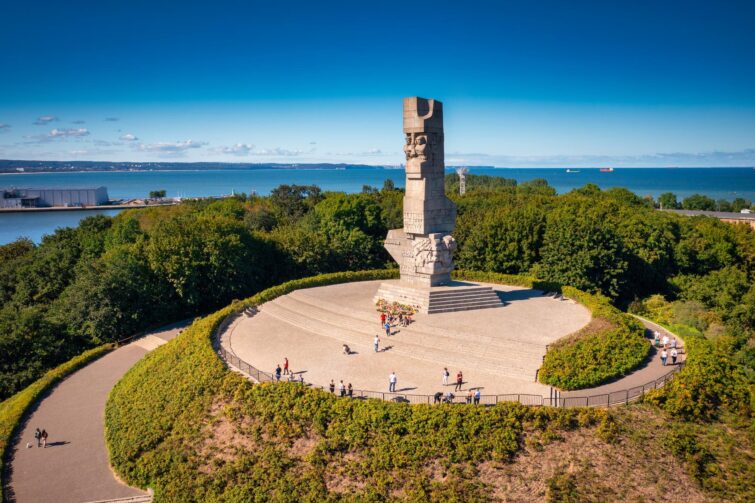 La péninsule de Westerplatte à Gdansk en Pologne