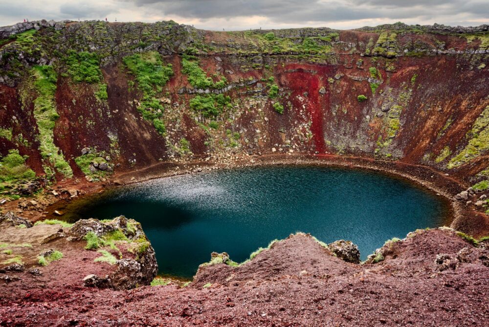 Le cratère Kerið dans le Cercle d'Or, Islande