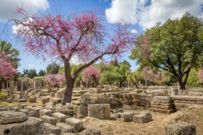 Le site archéologique d'Olympie dans le Péloponnèse en Grèce